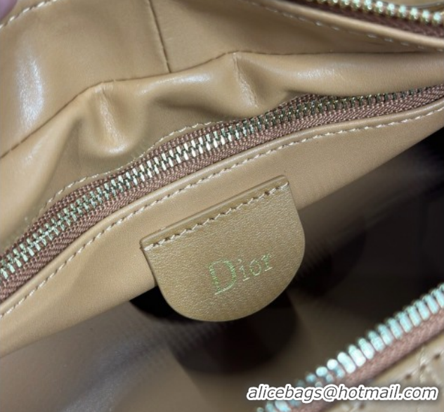 Luxury Cheap Dior Lady Dior Small Top Handle Bag in Smooth Leather 1440S Apricot 2026