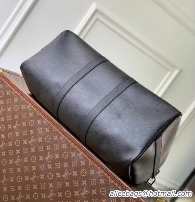Grade Design Louis Vuitton Men's Keepall Bandouliere 45 Travel Bag in Black Monogram Midnight Canvas M28403 2026