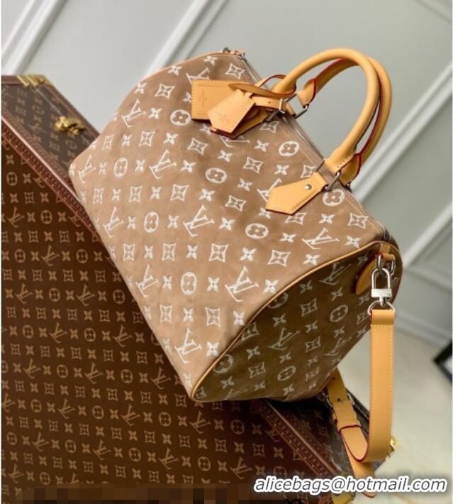 Promotional Louis Vuitton Speedy P9 Bandoulière 40 Bag in Suede M24430 Brown 2025