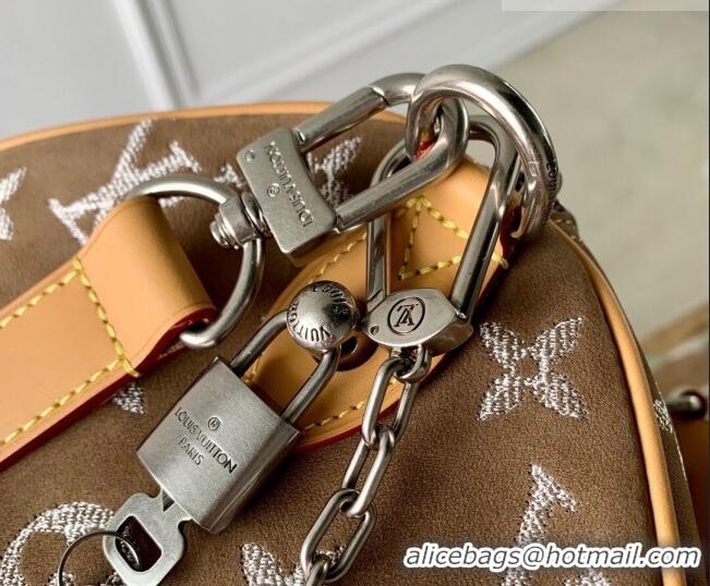 Promotional Louis Vuitton Speedy P9 Bandoulière 40 Bag in Suede M24430 Brown 2025