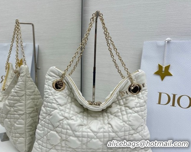 Charming Dior Cannage - Quilted Leather Tote Bag DR012601 White 2026