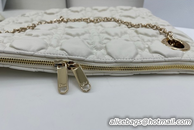 Charming Dior Cannage - Quilted Leather Tote Bag DR012601 White 2026