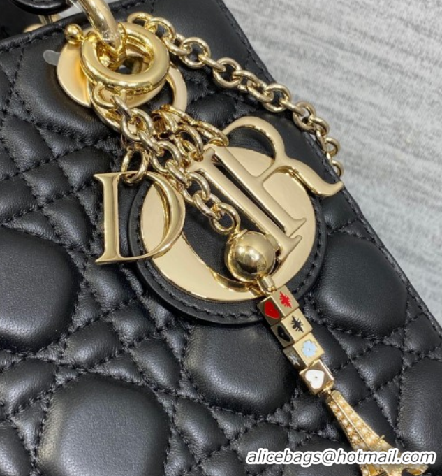 Stylish Dior Small Lady Dior My ABCDior Bag in Cannage Lambskin Leather Black DR012602 2026