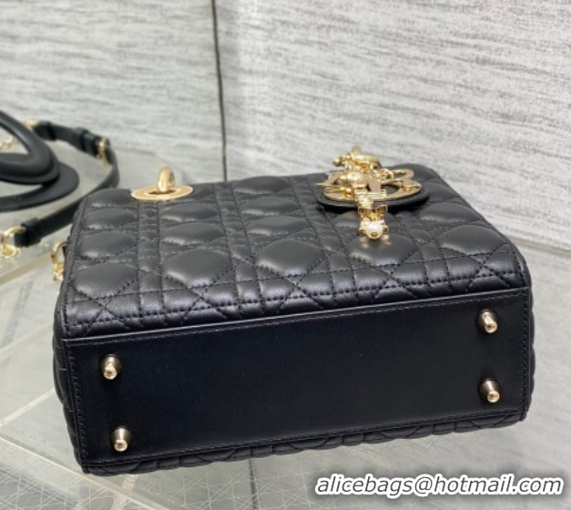 Stylish Dior Small Lady Dior My ABCDior Bag in Cannage Lambskin Leather Black DR012602 2026