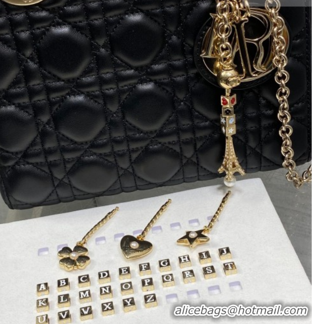 Stylish Dior Small Lady Dior My ABCDior Bag in Cannage Lambskin Leather Black DR012602 2026