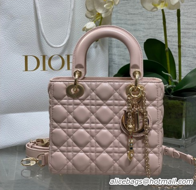 Big Discount Dior Small Lady Dior My ABCDior Bag in Cannage Lambskin Leather DR012602 Pink 2026