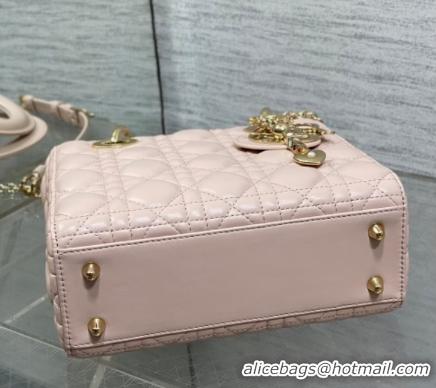 Big Discount Dior Small Lady Dior My ABCDior Bag in Cannage Lambskin Leather DR012602 Pink 2026