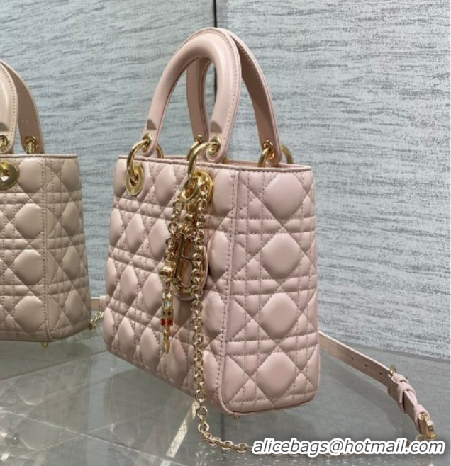 Big Discount Dior Small Lady Dior My ABCDior Bag in Cannage Lambskin Leather DR012602 Pink 2026