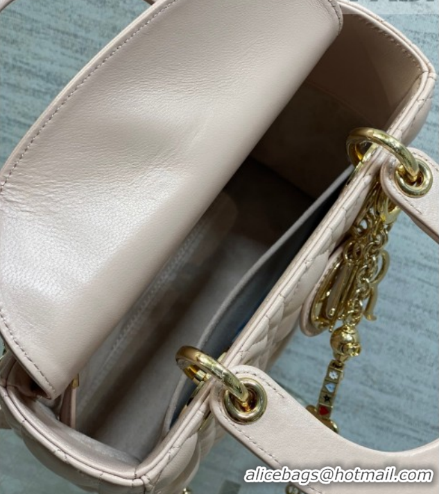 Big Discount Dior Small Lady Dior My ABCDior Bag in Cannage Lambskin Leather DR012602 Pink 2026