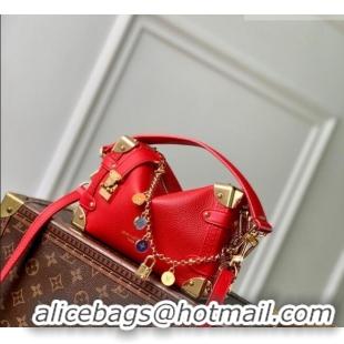 Buy Cheap Louis Vuitton Side Trunk PM Bag in Calf leather with Chain Charm M28333 Sari Red 2026
