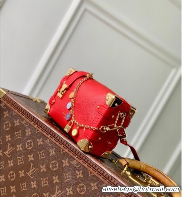 Buy Cheap Louis Vuitton Side Trunk PM Bag in Calf leather with Chain Charm M28333 Sari Red 2026