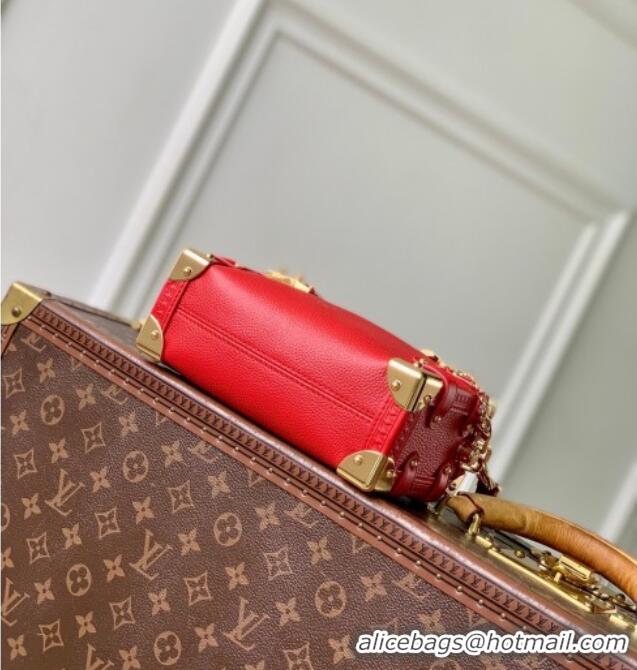 Buy Cheap Louis Vuitton Side Trunk PM Bag in Calf leather with Chain Charm M28333 Sari Red 2026
