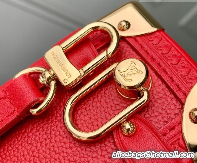 Buy Cheap Louis Vuitton Side Trunk PM Bag in Calf leather with Chain Charm M28333 Sari Red 2026