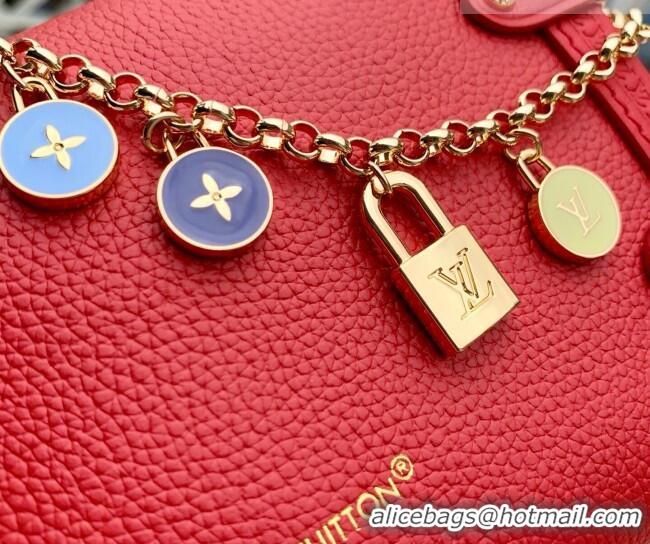 Buy Cheap Louis Vuitton Side Trunk PM Bag in Calf leather with Chain Charm M28333 Sari Red 2026