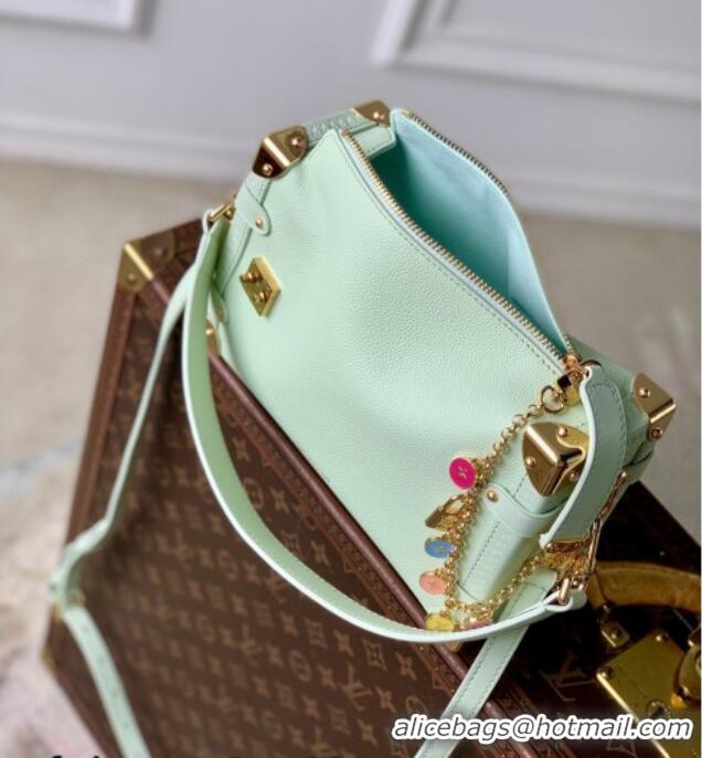 Super Quality Louis Vuitton Side Trunk MM Bag in Calf leather with Chain Charm M27449 Jade Green 2026
