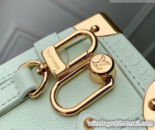 Super Quality Louis Vuitton Side Trunk MM Bag in Calf leather with Chain Charm M27449 Jade Green 2026