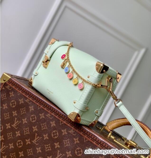 Super Quality Louis Vuitton Side Trunk MM Bag in Calf leather with Chain Charm M27449 Jade Green 2026
