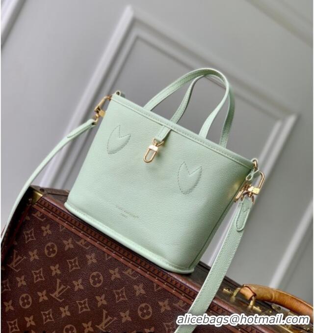 Grade Design Louis Vuitton Neverfull Bandoulière Inside Out BB Tote bag Green Leather/Monogram Coated Canvas M28236 2026