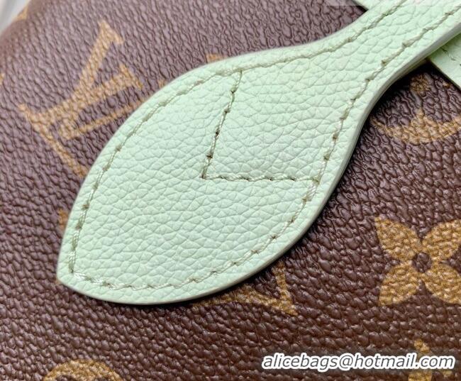 Grade Design Louis Vuitton Neverfull Bandoulière Inside Out BB Tote bag Green Leather/Monogram Coated Canvas M28236 2026