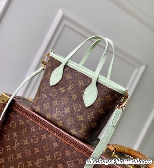 Grade Design Louis Vuitton Neverfull Bandoulière Inside Out BB Tote bag Green Leather/Monogram Coated Canvas M28236 2026