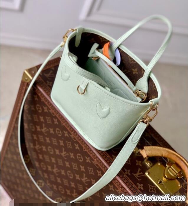 Grade Design Louis Vuitton Neverfull Bandoulière Inside Out BB Tote bag Green Leather/Monogram Coated Canvas M28236 2026