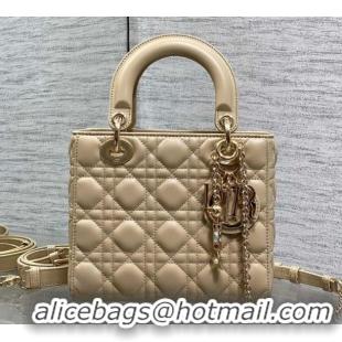 Sophisticated Dior Small Lady Dior My ABCDior Bag in Cannage Lambskin Leather DR012602 Beige 2026