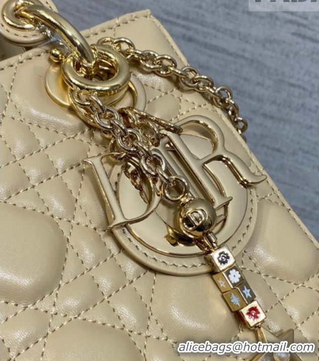 Sophisticated Dior Small Lady Dior My ABCDior Bag in Cannage Lambskin Leather DR012602 Beige 2026