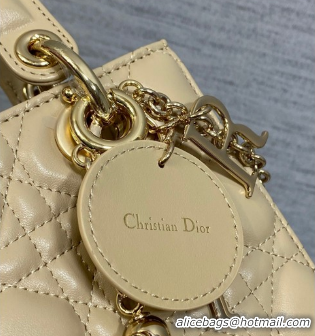 Sophisticated Dior Small Lady Dior My ABCDior Bag in Cannage Lambskin Leather DR012602 Beige 2026