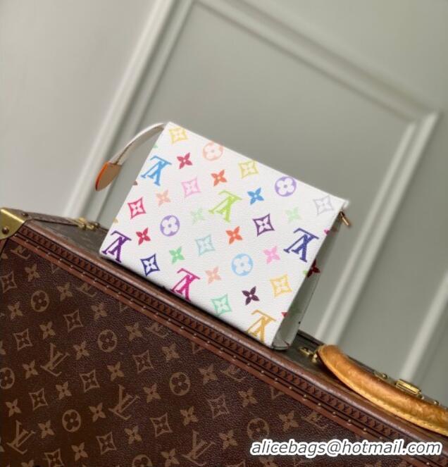 Top Grade Louis Vuitton LV x TM Toiletry Pouch 19 in Multicolored/White Canvas M28241 2026