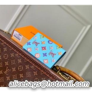 Best Price Louis Vuitton Passport Cover in Monogram Donuts Canvas M28040 Blueberry Blue 2026