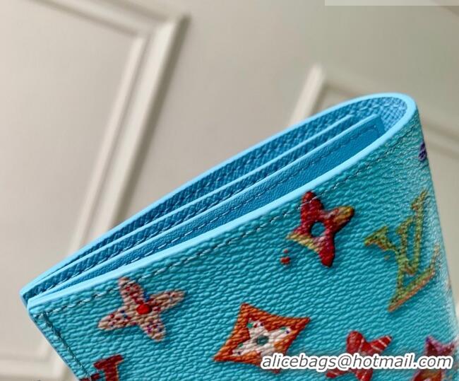 Best Price Louis Vuitton Passport Cover in Monogram Donuts Canvas M28040 Blueberry Blue 2026