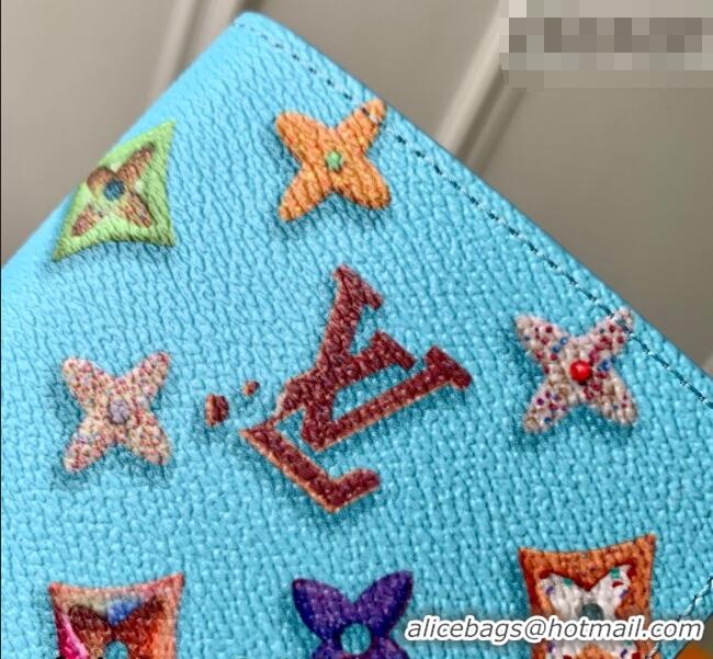 Best Price Louis Vuitton Passport Cover in Monogram Donuts Canvas M28040 Blueberry Blue 2026