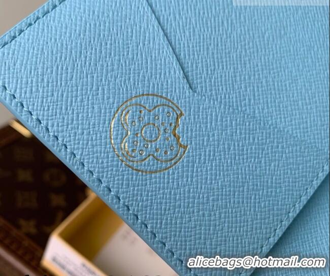 Best Price Louis Vuitton Passport Cover in Monogram Donuts Canvas M28040 Blueberry Blue 2026