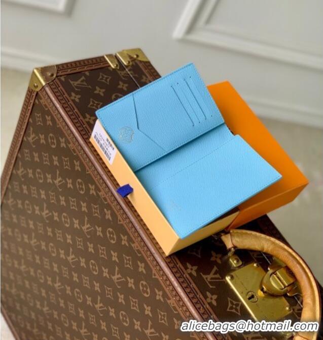 Best Price Louis Vuitton Passport Cover in Monogram Donuts Canvas M28040 Blueberry Blue 2026