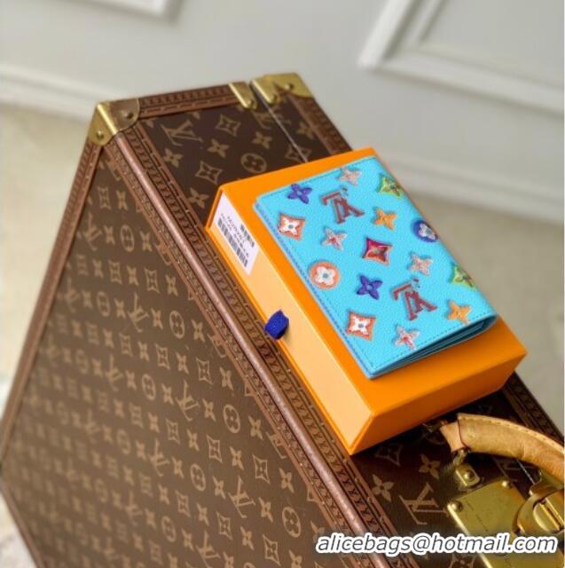 Best Price Louis Vuitton Passport Cover in Monogram Donuts Canvas M28040 Blueberry Blue 2026