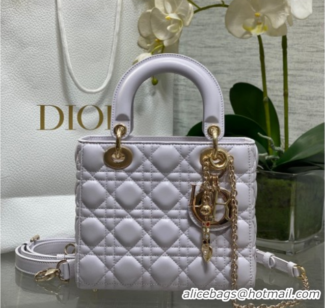 Sumptuous Dior Small Lady Dior My ABCDior Bag in Cannage Lambskin Leather DR012602 Purple 2026