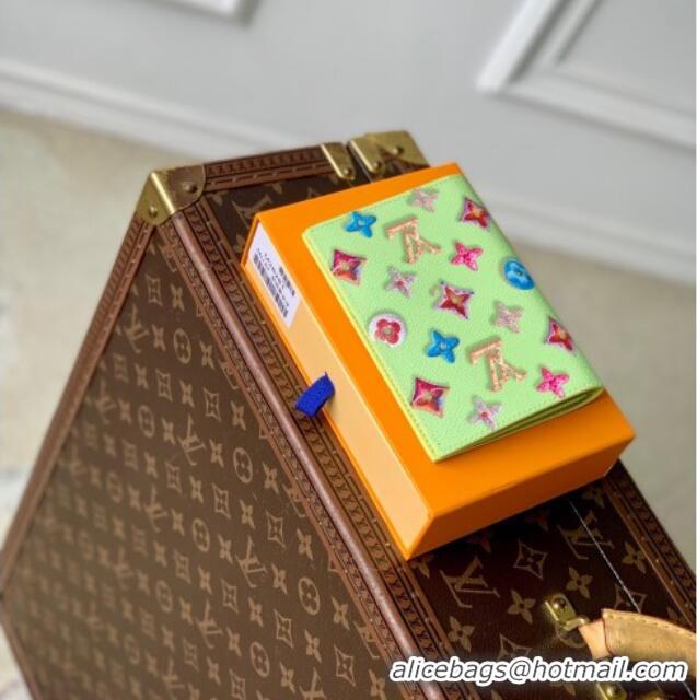 Best Price Louis Vuitton Passport Cover in Monogram Donuts Canvas M28039 Pistachio Green 2026