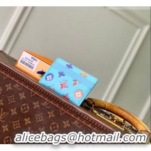 Best Price Louis Vuitton Double Card Holder in Monogram Donuts Canvas M28284 Blueberry Blue 2026