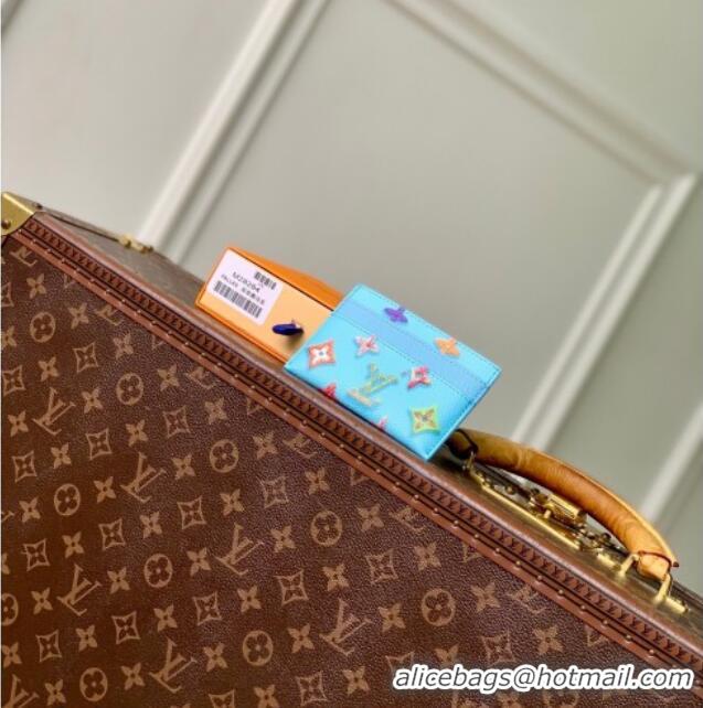 Best Price Louis Vuitton Double Card Holder in Monogram Donuts Canvas M28284 Blueberry Blue 2026