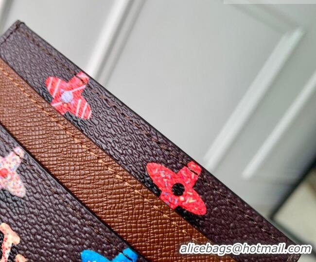 Most Popular Louis Vuitton Double Card Holder in Monogram Donuts Canvas M28284 Chocolate Brown 2026