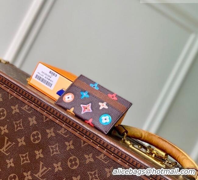 Most Popular Louis Vuitton Double Card Holder in Monogram Donuts Canvas M28284 Chocolate Brown 2026