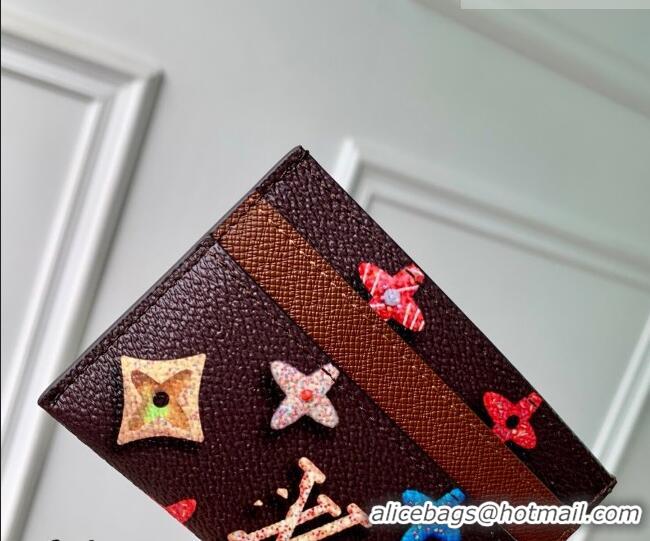 Most Popular Louis Vuitton Double Card Holder in Monogram Donuts Canvas M28284 Chocolate Brown 2026