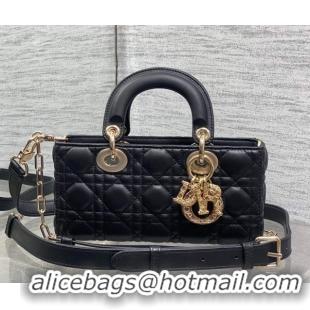 Grade Quality Dior Small Lady D-Joy Bag in Cannage Lambskin Leather with Openwork Charm DR012603 Black 2026