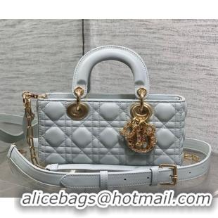 Best Price Dior Small Lady D-Joy Bag in Cannage Lambskin Leather with Openwork Charm DR012603 Blue 2026