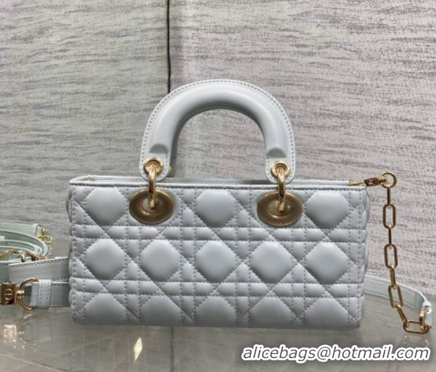 Best Price Dior Small Lady D-Joy Bag in Cannage Lambskin Leather with Openwork Charm DR012603 Blue 2026