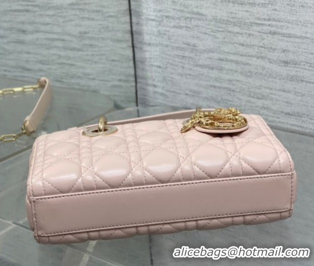 Purchase Dior Small Lady D-Joy Bag in Cannage Lambskin Leather with Openwork Charm DR012603 Pink 2026