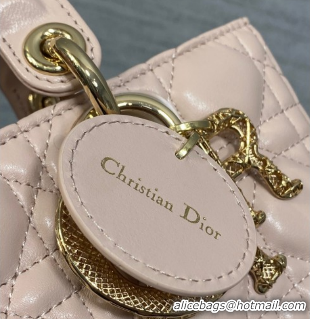 Purchase Dior Small Lady D-Joy Bag in Cannage Lambskin Leather with Openwork Charm DR012603 Pink 2026
