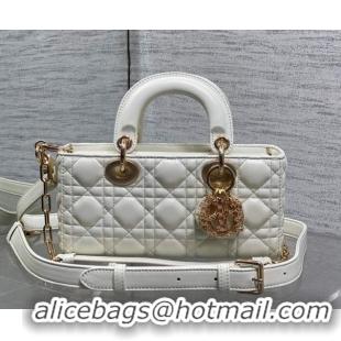 Unique Style Dior Small Lady D-Joy Bag in Cannage Lambskin Leather with Openwork Charm DR012603 White 2026