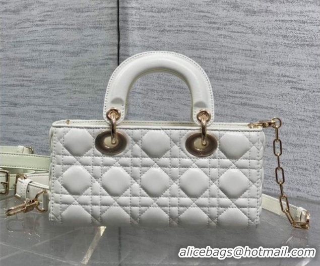 Unique Style Dior Small Lady D-Joy Bag in Cannage Lambskin Leather with Openwork Charm DR012603 White 2026