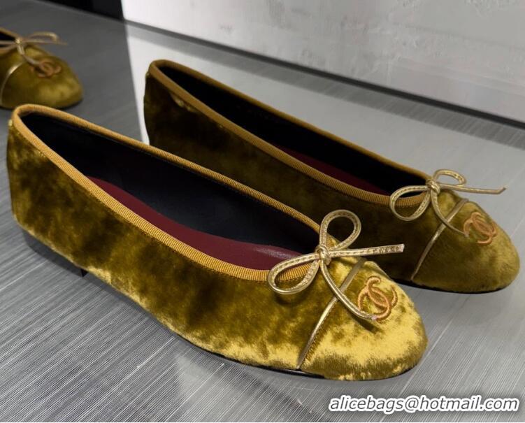 ​Top Quality Chanel CC Ballet Flat With Bow Suede CH1024